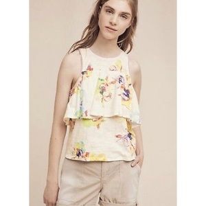 Anthropologie Cantara Tiered Floral Shell | Large